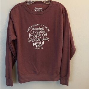 Love in Faith Maroon Crewneck Sweater